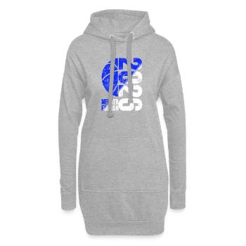 Basketball Meister Edition 2026 in Blau Weiss - Hoodie-Kleid - Grau meliert - Vorne