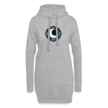Mondkreis Geometrisches Mosaik - Hoodie-Kleid - Grau meliert - Vorne