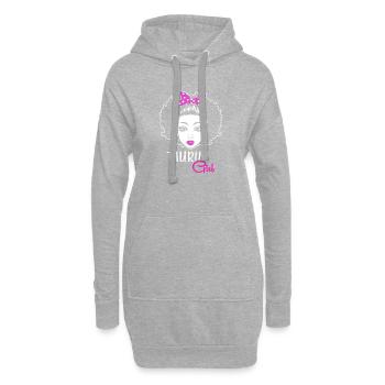 Signe du zodiaque Taureau - Sweat-shirt à capuche long Femme - gris chiné - Devant
