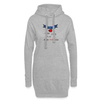 ich bin klein und süß - Hoodie-Kleid - Grau meliert - Vorne