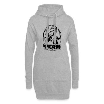 TEAM Teckel Hund Hunde Wilsigns - Hoodie-Kleid - Grau meliert - Vorne
