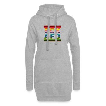 FCK AFD - Zeichen setzen gegen Rechts, Gegen Nazis - Hoodie-Kleid - Grau meliert - Vorne