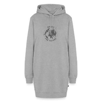 Argent pour l'avenir - Sweat-shirt à capuche long Femme - gris chiné - Devant