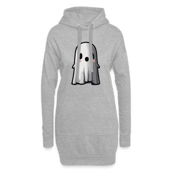 Fantôme mignon / Halloween - Sweat-shirt à capuche long Femme - gris chiné - Devant