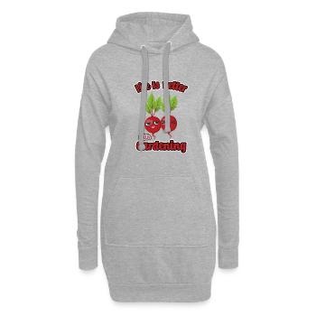 Leben mit Gartenarbeit Hobbygärtner Ruhestand - Hoodie-Kleid - Grau meliert - Vorne