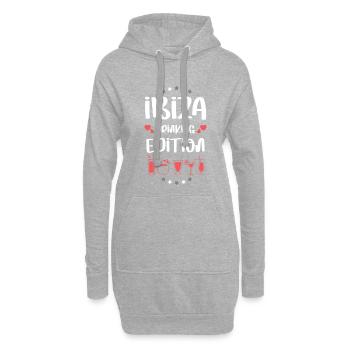 Équipe de boisson Ibiza - Sweat-shirt à capuche long Femme - gris chiné - Devant