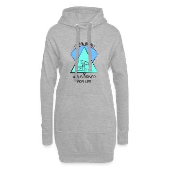 Bus Busfahrer Schulbus Autobus Busfahrerin - Hoodie-Kleid - Grau meliert - Vorne