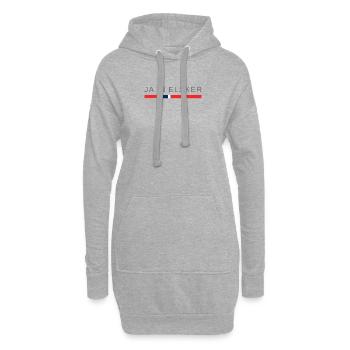 Ja, wir lieben Norwegen - Hoodie-Kleid - Grau meliert - Vorne