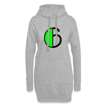 6 ANS. 6e ANNIVERSAIRE. ANNIVERSAIRE 6 ANS. 6 - Sweat-shirt à capuche long Femme - gris chiné - Devant