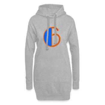 6. 6 ANS. 6e ANNIVERSAIRE. ANNIVERSAIRE 6 ANS. SIX - Sweat-shirt à capuche long Femme - gris chiné - Devant