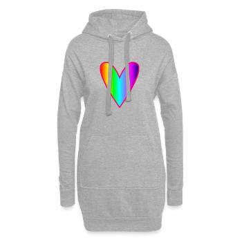 MAMAN. FÊTE DES MÈRES. BONNE FÊTE MAMAN. JE T'AIME - Sweat-shirt à capuche long Femme - gris chiné - Devant