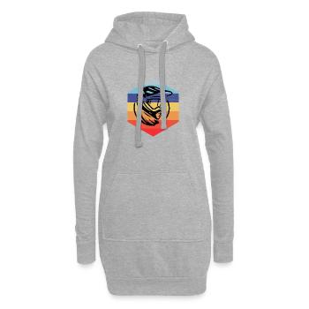 Cycliste Femme VTT Mountainbik - Sweat-shirt à capuche long Femme - gris chiné - Devant