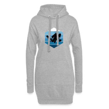 Plongée sous-marine Plongée sous-marine Hommes - Sweat-shirt à capuche long Femme - gris chiné - Devant