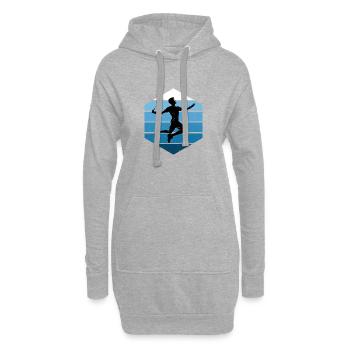 Joueur de badminton badminton hommes badminton - Sweat-shirt à capuche long Femme - gris chiné - Devant