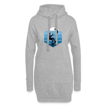 Kitesurf Kitesurf Kitesurfeur Kitesurfen - Sweat-shirt à capuche long Femme - gris chiné - Devant