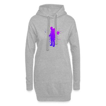Femmes Hommes Bloc Grimpeur Bloc - Sweat-shirt à capuche long Femme - gris chiné - Devant