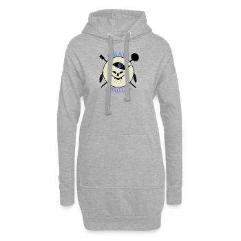 pirate spirituel - Sweat-shirt à capuche long Femme - gris chiné - Devant