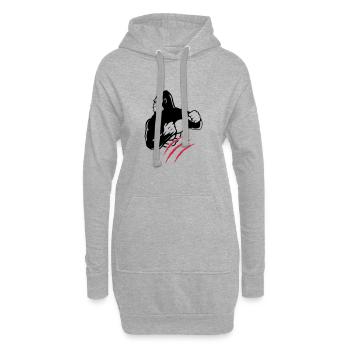 gorilla claw - Hoodie Dress - heather grey - Front