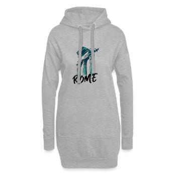 Rom, historische Stadt - Hoodie-Kleid - Grau meliert - Vorne