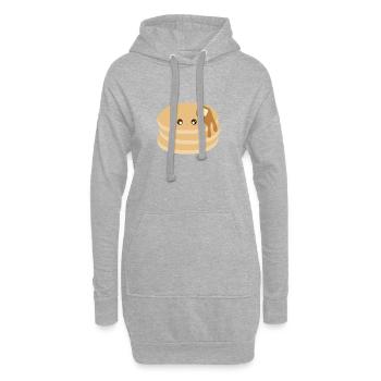 Crêpes Kawaii - Sweat-shirt à capuche long Femme - gris chiné - Devant