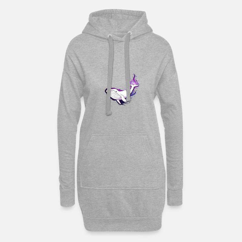 Wal Galaxy - Hoodie-Kleid - Grau meliert
