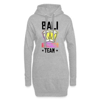 Bali Drinking Team - Hoodie Dress - heather grey - Front