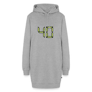 40. ANNIVERSAIRE. HAPPY BIRTHDAY - Sweat-shirt à capuche long Femme - gris chiné - Devant