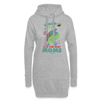 les mères végétaliennes sont les meilleures mères - Sweat-shirt à capuche long Femme - gris chiné - Devant
