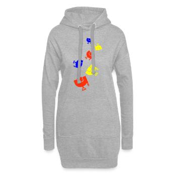 Sattel Symbol - Hoodie-Kleid - Grau meliert - Vorne