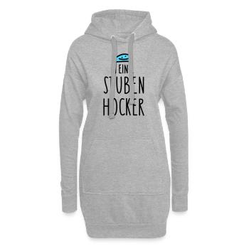 Zuhause Sprüche home office - Hoodie-Kleid - Grau meliert - Vorne