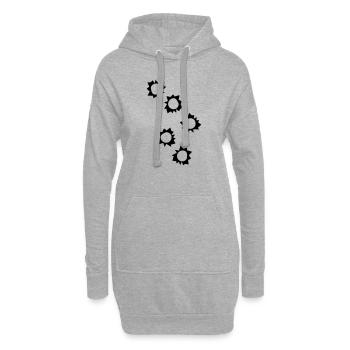 shot hole - Hoodie-Kleid - Grau meliert - Vorne