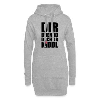 Kiddl - Hoodie-Kleid - Grau meliert - Vorne