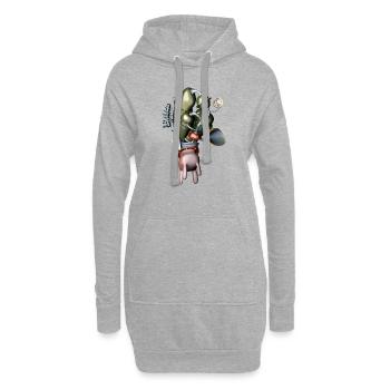 Distributeur de lait - distributeur de lait - tire-lait - Sweat-shirt à capuche long Femme - gris chiné - Devant