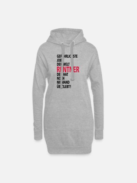 rentner - Hoodie-Kleid - Grau meliert