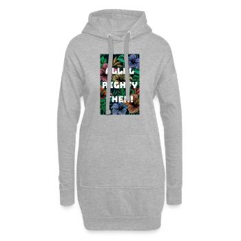Très bien, alors - Sweat-shirt à capuche long Femme - gris chiné - Devant
