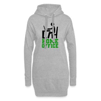 computer work home office - Hoodie-Kleid - Grau meliert - Vorne
