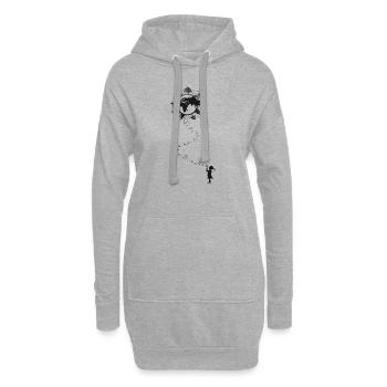 Earth-Shirt - Hoodie-Kleid - Grau meliert - Vorne