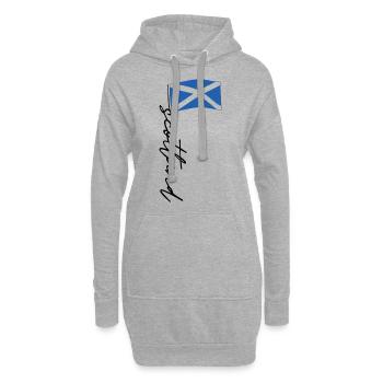 Écosse Drapeau écossais - Sweat-shirt à capuche long Femme - gris chiné - Devant
