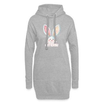 Joyeuses Pâques ! Lapin de Pâques mignon - Sweat-shirt à capuche long Femme - gris chiné - Devant