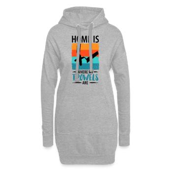 Stuckateur Gipser Stukkateur Verputzer Geschenk - Hoodie-Kleid - Grau meliert - Vorne
