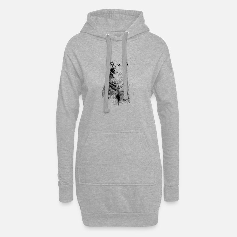 Eisbär - Hoodie-Kleid - Grau meliert