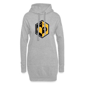 Arzt / Medizin / Kardiologie / Kardiologe - Hoodie-Kleid - Grau meliert - Vorne