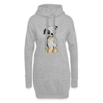 Süßer Australian Cattle Dog - Hoodie-Kleid - Grau meliert - Vorne