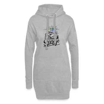 Schweden Flagge Berge Elch Sverige Design - Hoodie-Kleid - Grau meliert - Vorne