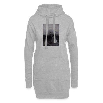 „were“wolf Attacke - „war“ Atacke, Estaca de Bares - Hoodie-Kleid - Grau meliert - Vorne