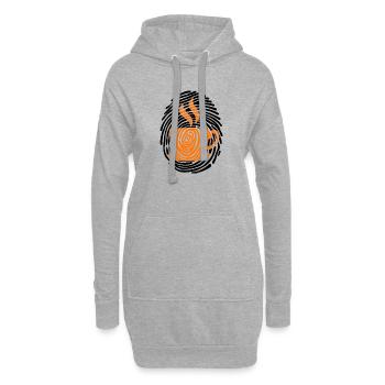 Kaffee Koffein Kaffeetrinker Kaffeeliebhaber - Hoodie-Kleid - Grau meliert - Vorne