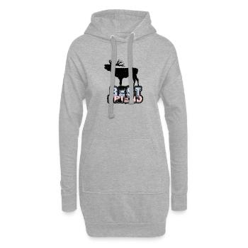 Meilleur ami Deer Hirsch - Sweat-shirt à capuche long Femme - gris chiné - Devant