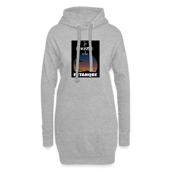 Ich werde im Pétanque sein - Hoodie-Kleid - Grau meliert - Vorne