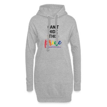 Pride Month - Ich kann diesen Stolz nicht verbergen - Hoodie-Kleid - Grau meliert - Vorne