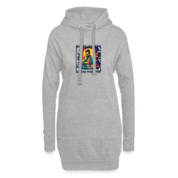 MANGER DORMIR ÉCHECS RÉPÉTER - Sweat-shirt à capuche long Femme - gris chiné - Devant